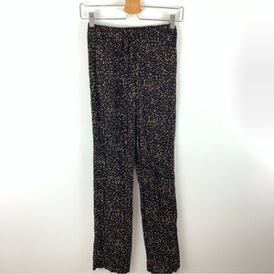 Vintage Carol Little Crinkle Pants Black With Abstract Print Size 4